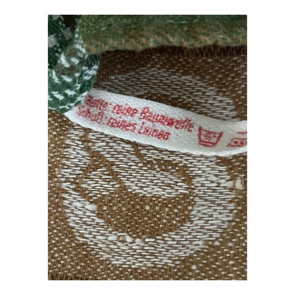 Set of 3 Vintage European Linen Blend Tea Towels – Blue, Brown & Green Check wit - Picture 4 of 6